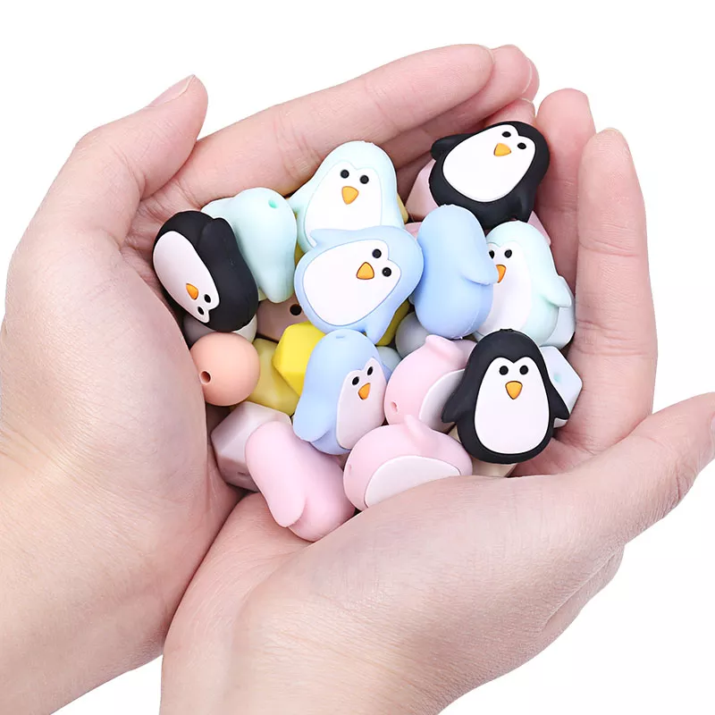 Motivperle Pinguin - Schnullerkettenwelt